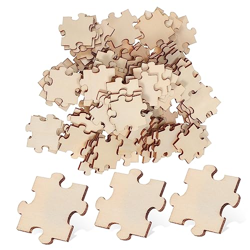 BESTonZON Zusammengebaute Bausteine Leeres Puzzle Leere Rätsel Puzzles Unvollendetes Rätsel DIY Bastelausschnitt Rätsel Malen Holz von BESTonZON