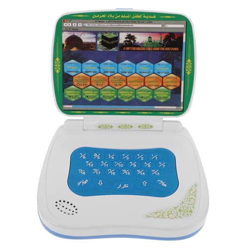 BESTonZON Zusammenklappbare Lernmaschine Lerncomputer für Kinder Sprachlernmaschine für Kinder Koran-Lernmaschine Spielzeug Tablet-Lernspielzeug Früherziehungsmaschine Plastik Blue von BESTonZON