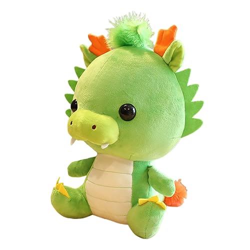 BESTonZON chinesische neujahrsdekoration neujahrsgeschenk Chinesisches Neujahr Dekoration Drachen Stofftier Drachenpuppe im chinesischen Stil Maskottchen-Drachenpuppe PP Baumwolle Green von BESTonZON