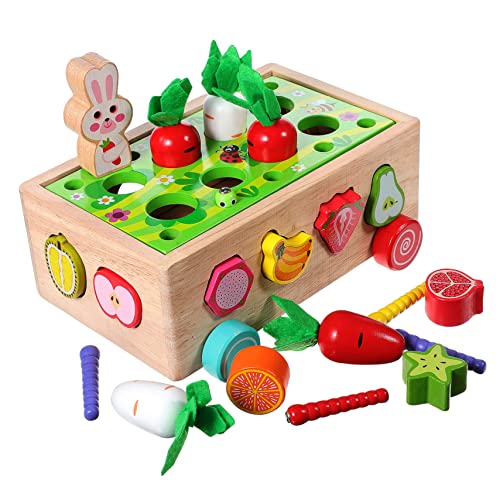 BESTonZON für kindergeschenke adventsgeschenke Toy Cars Safe Toy Carrot Harvest Toy kindergeburtstags mitgebsel Educational Toys hölzern von BESTonZON