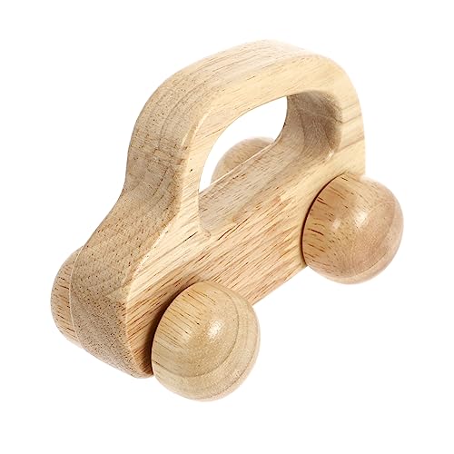 BESTonZON hält Auto Teething Toys lernspielzeug Spielzeug für Babys Greifbares Entwicklungsspielzeug Schiebewagen Kinderwagen Schiebespielzeug aus Holz -Push-Spielzeug von BESTonZON