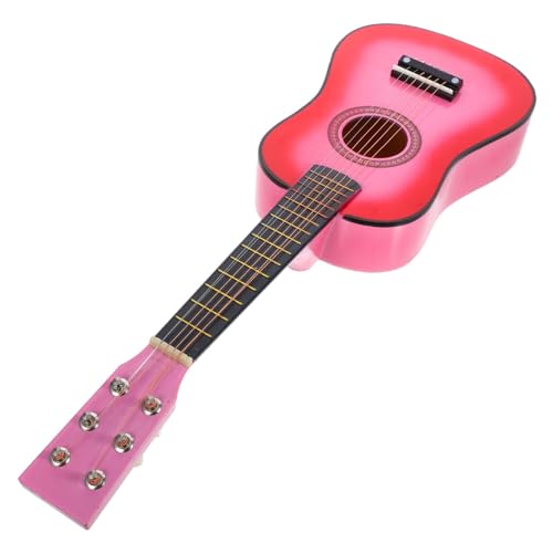 BESTonZON kleine Gitarre musikinstrumente Musik Instrumente Gitarren für Kinder Kid Toys Gitarre für Kinder Simulationsgitarrenspielzeug Gitarre zum Üben Gitarre für Anfänger Linde Rosa von BESTonZON