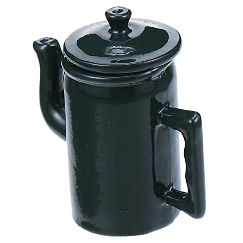 BESTonZON puppenhaus wasserkocher Mini-Kaffeekanne als Spielzeug Miniatur Wasser kaffeekännchen Coffee Pot Toy Mini-Modell Puppenhaus Wassertopf Mini-Wassertopf Legierung Dark Green von BESTonZON