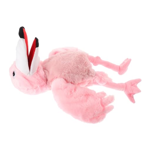 BESTonZON üsch Flamingo Handpuppe Interaktive Vogel Handspielzeug Für Geschichten Und Rollenspiele Kuschelweiches Tiermodell Für von BESTonZON