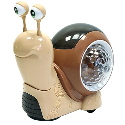 BESTonZON wedelnde nickende Schnecke Babyspielzeug 6 Monate alt Schnecken-Babyspielzeug interaktives Spielzeug kinderspielzeug krabbelndes Babyspielzeug Krabbelspielzeug Abs Light Brown von BESTonZON