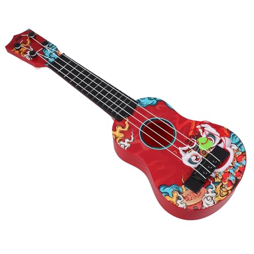 Gitarrenspielzeug für Gitarrenkinder Mini-Gitarre Musikspielzeug für Babys Xylophon für kindergitarre Gitarre für Ukulele zubehör üben Gitarre Abs rot BESTonZON von BESTonZON