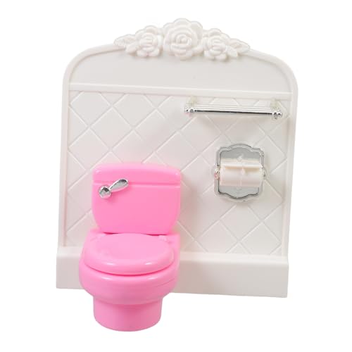 Mini-Toilette Miniatur-möbelzubehör Zubehör Für Miniaturpuppenhäuser Miniatur-toilettenmodell Winzige Toilette Miniatur-toilettenspielzeug Mini-puppenhausmöbel Mini-töpfchen Abs BESTonZON von BESTonZON