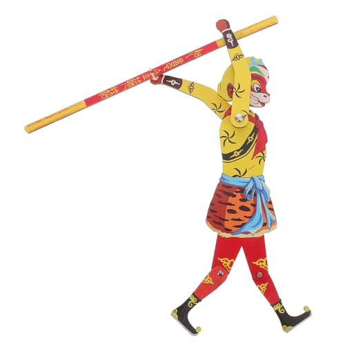 Schattenspielspielzeug Chinesische Schattenpuppe Traditionelles Schattenspiel Wukong Schattenpuppe Chinesisches Traditionelles Spielzeug Fingerpuppen Spielzeug Holzpuppe Hölzern BESTonZON von BESTonZON