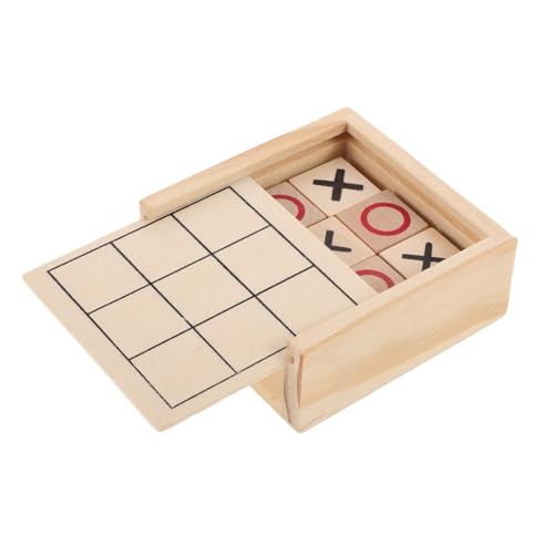 -Toe Spiel Jumbo Wohnzimmerdekor Puzzle Couchtischdekoration Bücherregal- Khaki Holz BESTonZON von BESTonZON