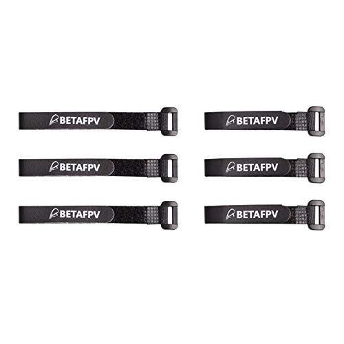 BETAFPV 6pcs Black Battery Strap Rubberized Lipo Straps with 6 Sets No-Slip Rubber Pads for 2-4S RC Battery von BETAFPV