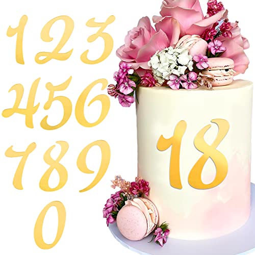 BETESSIN 10Pcs Zahlen Deko Torte 0-9 Gold Kuchen Dekoration Geburtstag Acryl Tortendeko Tortenaufsatz Kuchen Topper Set für Party Hochzeit Jubiläum Feier Stil C BETESSIN 10Pcs Zahlen Deko Torte 0-9 Gold Kuchen Dekoration Geburtstag Acryl Tortendeko Tortenaufsatz Kuchen Topper Set für Party Hochzeit Jubiläum Feier Stil C von BETESSIN