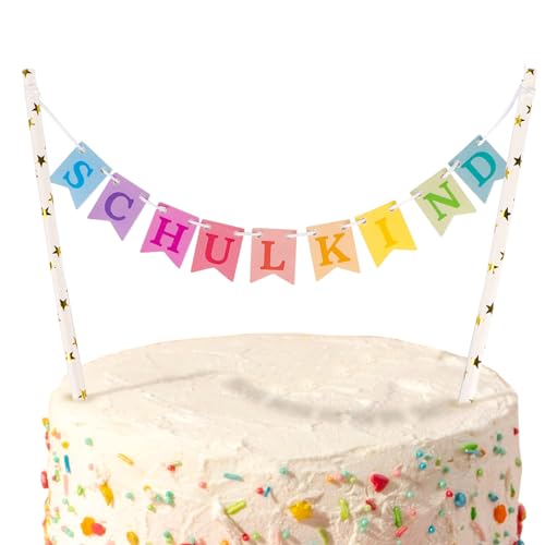 BETESSIN Tortendeko Einschulung Mädchen - Schulkind Tortenstecker Pastell - Cake Topper zum Schulanfang - Kuchendekoration für Schuleinführung, Einschulungsfeiern uvm. BETESSIN Tortendeko Einschulung Mädchen - Schulkind Tortenstecker Pastell - Cake Topper zum Schulanfang - Kuchendekoration für Schuleinführung, Einschulungsfeiern uvm. von BETESSIN