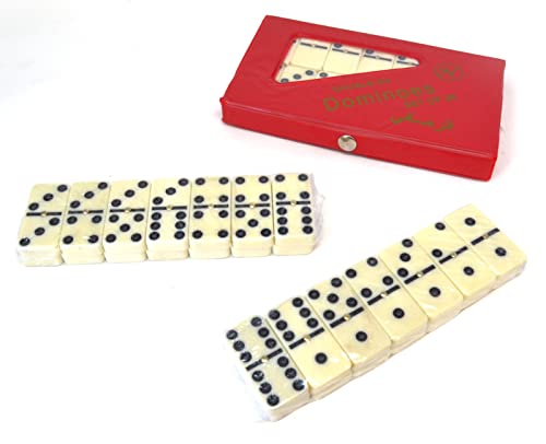 Professioneller tragbarer Domino-Koffer mit 28 Teilen, Reisebox, 5 cm x 2,7 cm x 0,9 cm, Domino (rot) von BETTER WITH FRIENDS