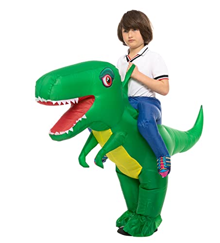 BETTWITEH Aufblasbare Kinder Dinosaurier Kostüm für Kinder Lustige Halloween Jungen Mädchen T-rex Dino Kostüme für Schule Halloween von BETTWITEH