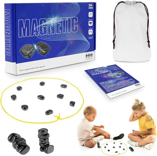 Magnetisches Schachspiel, Magnetsteine Tischspiel,Magnet Schach Tischspiele Pädagogisches Magnetisches Steinbrettspiel für Erwachsene Partyzubehör Familientreffen (Style A) von BEXTOL