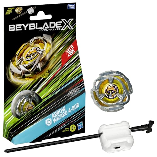 Beyblade X Starter Pack – F9582 – Kreisel & Launcher – Arrow Wizard 4-80B von BEYBLADE