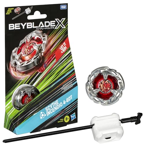 Beyblade X Starter Pack – F9583 – Kreisel & Launcher – Scythe Incendio 4-60T von BEYBLADE