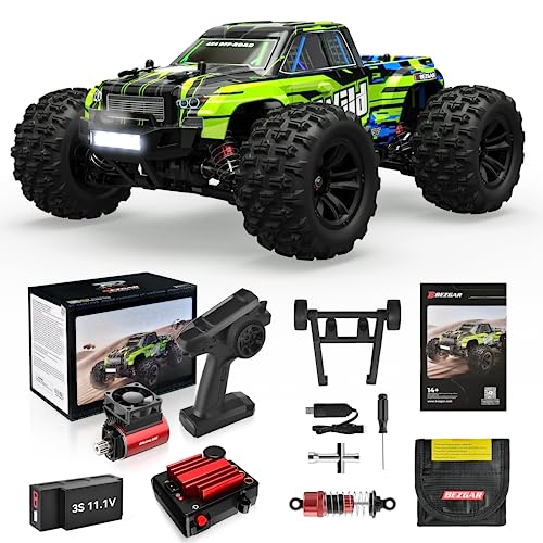 BEZGAR HP161S 1:16 4X4 RTR Brushless Schnelle RC-Autos für Erwachsene, Max 70 km/h Offroad-Brushless-RC-Truck, RC-Monstertruck mit 3S-Akku, Geschenke für Jungen im Alter von 8–12 Jahren und Erwachsene von BEZGAR