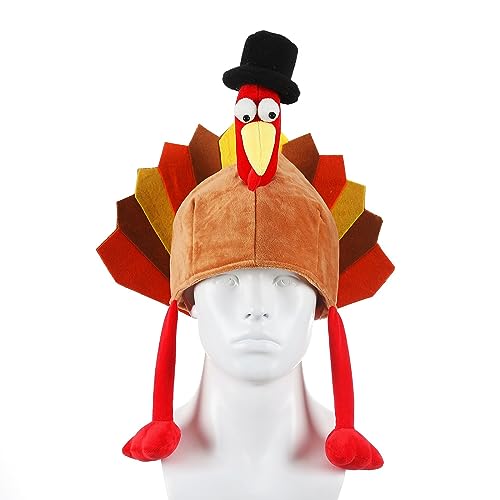 BFANGLC Aus Plüsch Türkei Thanksgiving Truthahnhut Für Erwachsene Weihnachten Weihnachtsmann Kostüm Anzieh Party Dekoration von BFANGLC