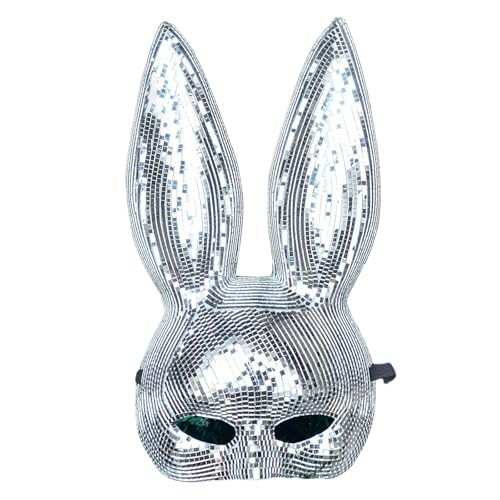 BFANGLC Realistisches Kaninchen-Kostüm mit Tiergesicht, weich, für Halloween-Maskeraden, Partys von BFANGLC