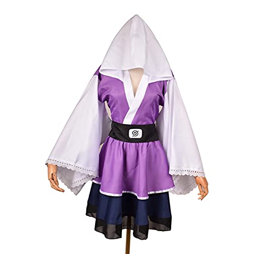 BFBMY Erwachsene Japanisches Kimono Cosplay Akatsuki Wolkendruck Uchiha Sasuke Hyuga Hinata Kostüm Kleid Frauen Mädchen Halloween (Farbe: Hinata, Größe: S) von BFBMY