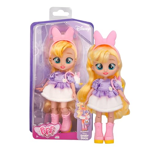 BFF BY CRY BABIES Disney Daisy, BFF-Puppe im Gänseblümchen-Stil, Spielzeug, Geschenk für Mädchen und Jungen ab 3 Jahren von BFF BY CRY BABIES