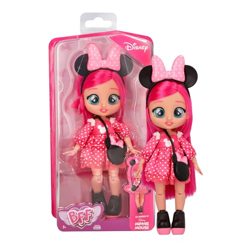 BFF BY CRY BABIES Disney Minnie, BFF Fashion Doll im Minnie-Outfit zum An- und Ausziehen, inklusive Styling-Accessoires, Spielzeug und Geschenk für Kinder ab 3 Jahren von BFF BY CRY BABIES