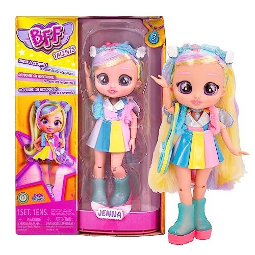 BFF BY CRY BABIES Puppe mit Langen Haaren, Stoffkleidung und 9 Zubehörteilen - Jenna Puppe Dummy Puppe Spielzeug Geschenk für Jungen und Mädchen + 3 Jahre BFF BY CRY BABIES Puppe mit Langen Haaren, Stoffkleidung und 9 Zubehörteilen - Jenna Puppe Dummy Puppe Spielzeug Geschenk für Jungen und Mädchen + 3 Jahre von BFF BY CRY BABIES