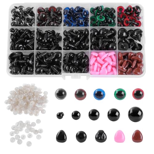 BFLKY 560PCS Schwarz Farbe Augapfel Schmuck Schwarz Kunststoff Gefüllte Sicherheit Auge Für Spielzeug Lustige Spielzeug Auge Kuscheltiere von BFLKY