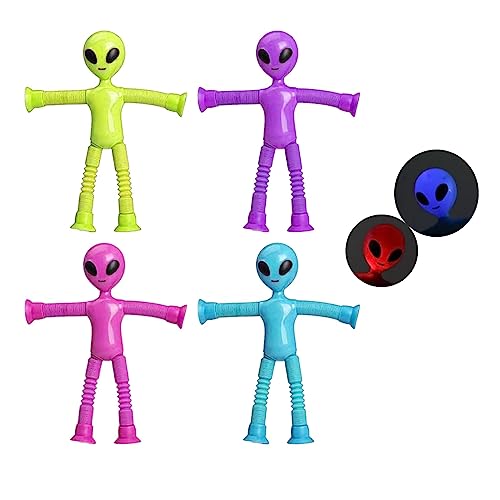 BFLKY Cartoon Alien Spielzeug Teleskop Saugnapf Sensorisches Spielzeug Sauger Spielzeug Zappeln Sensorisches Spielzeug Weihnachten Geschenk Für Kinder von BFLKY