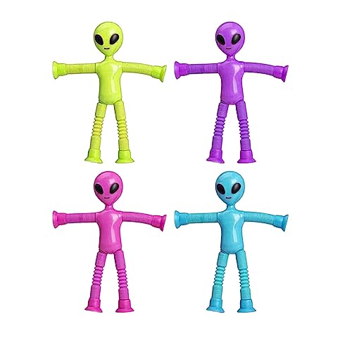 BFLKY Cartoon Alien Spielzeug Teleskop Saugnapf Sensorisches Spielzeug Sauger Spielzeug Zappeln Sensorisches Spielzeug Weihnachten Geschenk Für Kinder von BFLKY