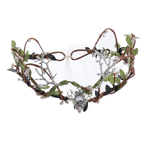 BFLKY Feen Stirnbänder Feen Kopfschmuck Blatt Kreis Feen Kostüm Zubehör für Frauen Halloween Cosplay Foto Requisiten BFLKY Feen Stirnbänder Feen Kopfschmuck Blatt Kreis Feen Kostüm Zubehör für Frauen Halloween Cosplay Foto Requisiten von BFLKY