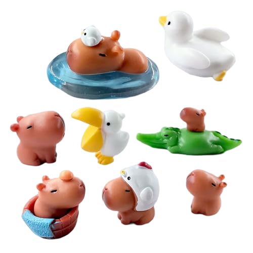 BFLKY Set mit 10 Capybaras Enten Tiermodellen für Zuhause Akzent BFLKY Set mit 10 Capybaras Enten Tiermodellen für Zuhause Akzent von BFLKY