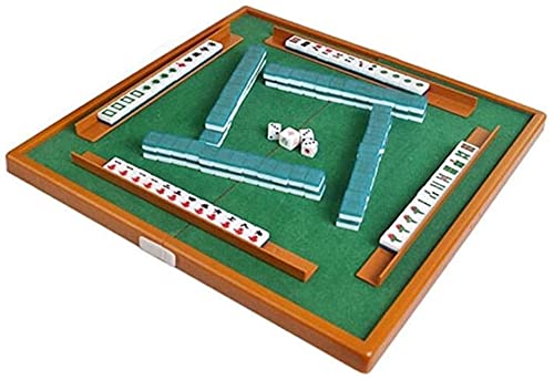 BFNDSSEOU Chinesisches Mahjong-Spiel-Set Mini Mahjong Set Traditionelles Erwachsenes Leichtgewicht mit Klapptisch Indoor Brettspiel von BFNDSSEOU