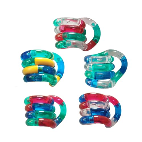 5 Stück Fidget Toys Autism Fingers Tangle Fidget Twister Fidgets Toy Stimming Sensory Stressabbau Erwachsene Anti Stress Spielzeug Kinder Skills Panikattacken für Erwachsene und Kleinkinder von BFUZXY