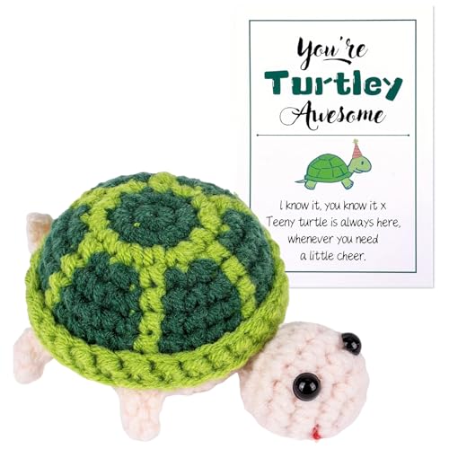 BFUZXY Schildkröte,Schildkröte,Positiver Schildkröte Geschenk,Pocket Hug,Emotional Support mit Positiver Kartekuscheltiere Klein für Neujahr Geburtstagsgeschenk, Frauen,Freunde,Kinder ﻿ von BFUZXY