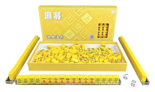 BFVAKBKYT Chinesisch Majong Set, Kleines chinesisches Mahjong-Set, traditionelle chinesische Mahjong-Steine ​​für den Schlafsaal, Reisespieltisch, Mahjong-Steine von BFVAKBKYT