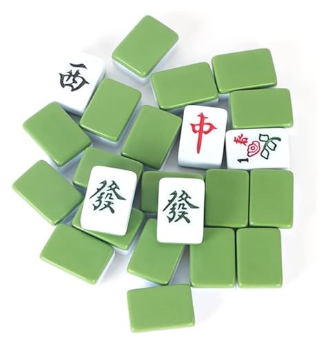 BFVAKBKYT Chinesisch Majong Set, Traditionelles Mahjong, 144 Melaminsteine, Mahjong mit Lederbox, Spiel, Reise-Plättchenspiele for Reisen, Party, Familienspiel, Geschenk von BFVAKBKYT