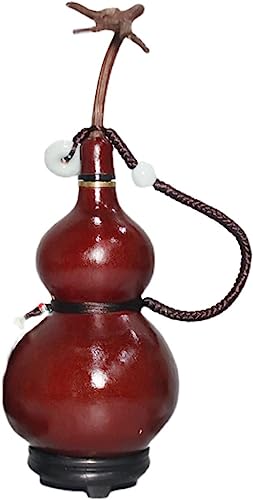 BFVAKBKYT Natürliche getrocknete Kürbis-Wasserflasche, Reiner, natürlicher, handgefertigter Kürbis, Sake-Weinkürbiskrug, Blumenarrangement, Heimdekoration, Kunsthandwerk, Flachmann, braun(500ml) von BFVAKBKYT