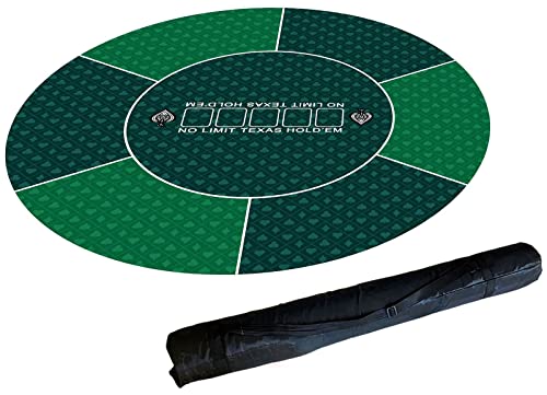 BFVAKBKYT Professionelle Pokermatte für Tische, Rutschfestes professionelles Texas Hold'em-Tisch-Layout, mit Faltbarer Tragetasche, perfekt for Familienfeiern(Green,120cm/47inch) von BFVAKBKYT