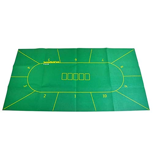 Professionelle Pokermatte für Tische, Tragbare Pokertischplatte Pokertischdecke Texas Poker Layouts Tischdecke Filz 10 Spieler Pokermatte/Tapis Poker von BFVAKBKYT