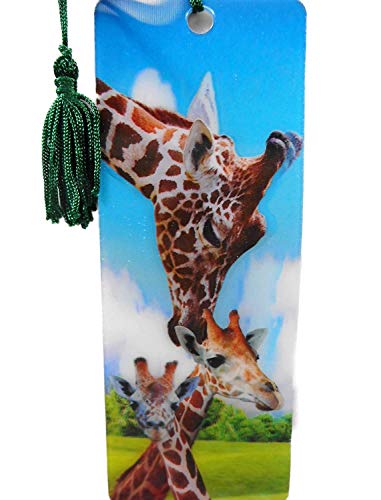 Lesezeichen Afrika Giraffe küsst Baby 15,5 cm Design Bookmarks mit Kordel Deko GG 3622 von BG Lesezeichen