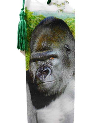 Lesezeichen Gorilla AFFE Silberrücken Afrika 15,5 cm Design Bookmarks mit Kordel Deko GG 5294 von BG Lesezeichen