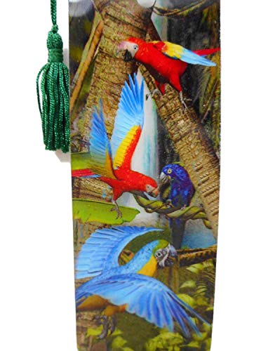 Lesezeichen Papagei Ara Afrika 15,5 cm Design Bookmarks mit Kordel Deko GG 3613 von BG Lesezeichen