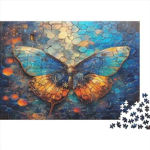 Blue Schmetterling Puzzle 1000 Teile Puzzles Für Erwachsene Lernspiel Herausforderungsspielzeug 1000-teilige Puzzlespiel Für Erwachsene Kinder Puzzel 1000pcs (75x50cm) von BGACVZLCV