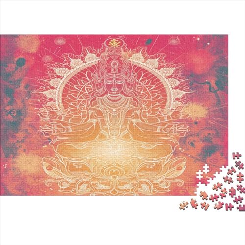 Buddha Statue 1000 Stück Puzzles Für Erwachsene Teenager Stress Abbauen Familien-Puzzlespiel Mit Poster in 1000-teiliges Puzzle Kinder Lernspiel Spielzeug Geschenk Puzzel 1000pcs (75x50cm) von BGACVZLCV