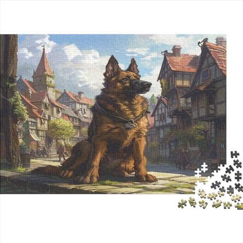 Deutsche Schäferhunde Puzzle 1000 Teile,Puzzlespiel Für Erwachsene,Impossible Puzzle,Puzzle GesKükenlichkeitsspiel Für Die Ganze Familie, Geschenke Puzzel 1000pcs (75x50cm) von BGACVZLCV