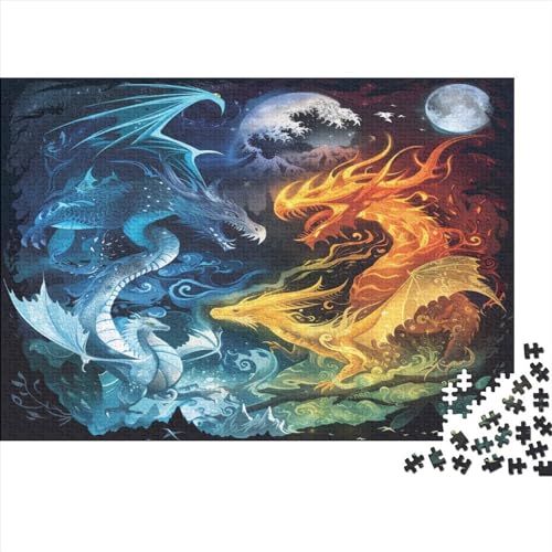 Drache Puzzlespiel 1000 Teile Puzzle Für Erwachsene Und Kinder Ab 14 Jahren, Puzzle Erwachsenen Puzzlespi Puzzel 1000pcs (75x50cm) von BGACVZLCV