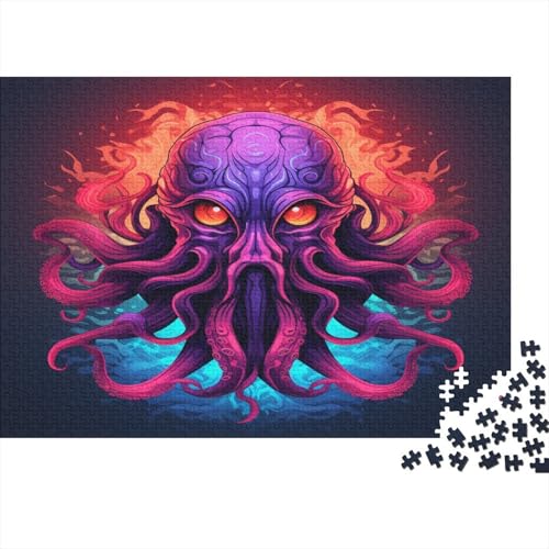 Pink Oktopus Puzzlespiel 1000 Teile Puzzle Für Erwachsene Und Kinder Ab 14 Jahren, Puzzle-Motiv Erwachsenen Puzzlespiel Puzzel 1000pcs (75x50cm) von BGACVZLCV