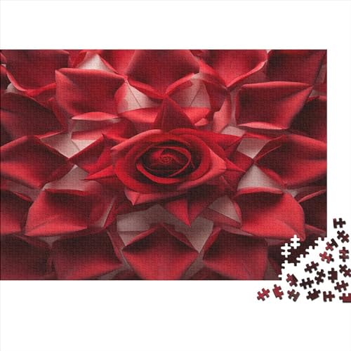 Rot Blume Puzzle 1000 Teile,Puzzle Für Erwachsene, Impossible Puzzle, GesKükenlichkeitsspiel Für Die Ganze Familie,Puzzle Farbenfrohes,Puzzle-Geschenk,RaumdekoRatteion Puzzel 1000pcs (75x50cm) von BGACVZLCV